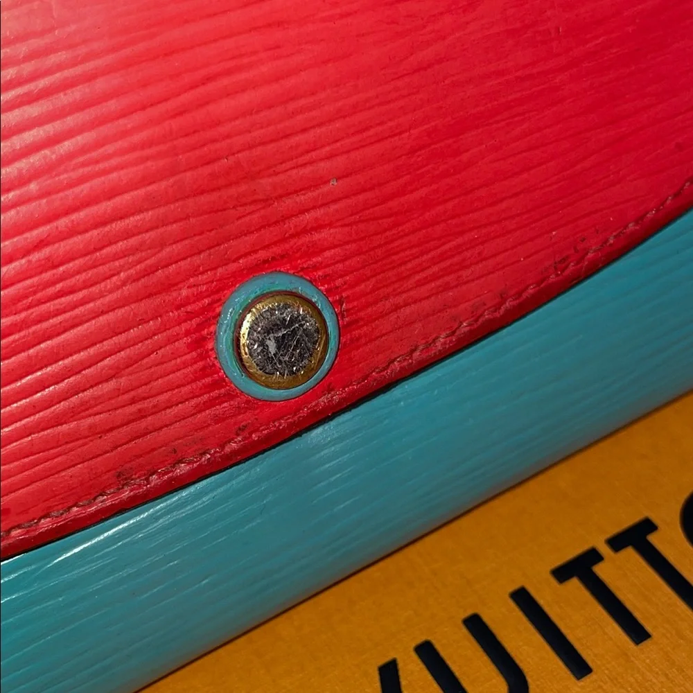 Louis Vuitton Vibrant Red and Blue Wallet 4th of July colors